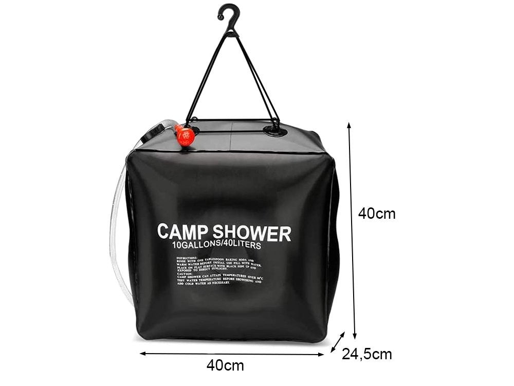 Douche solaire terrain de camping touristique 40l