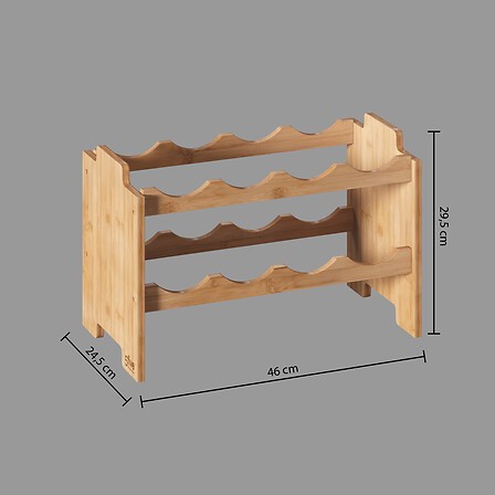 Rack pour 8 bouteilles empilables bambou