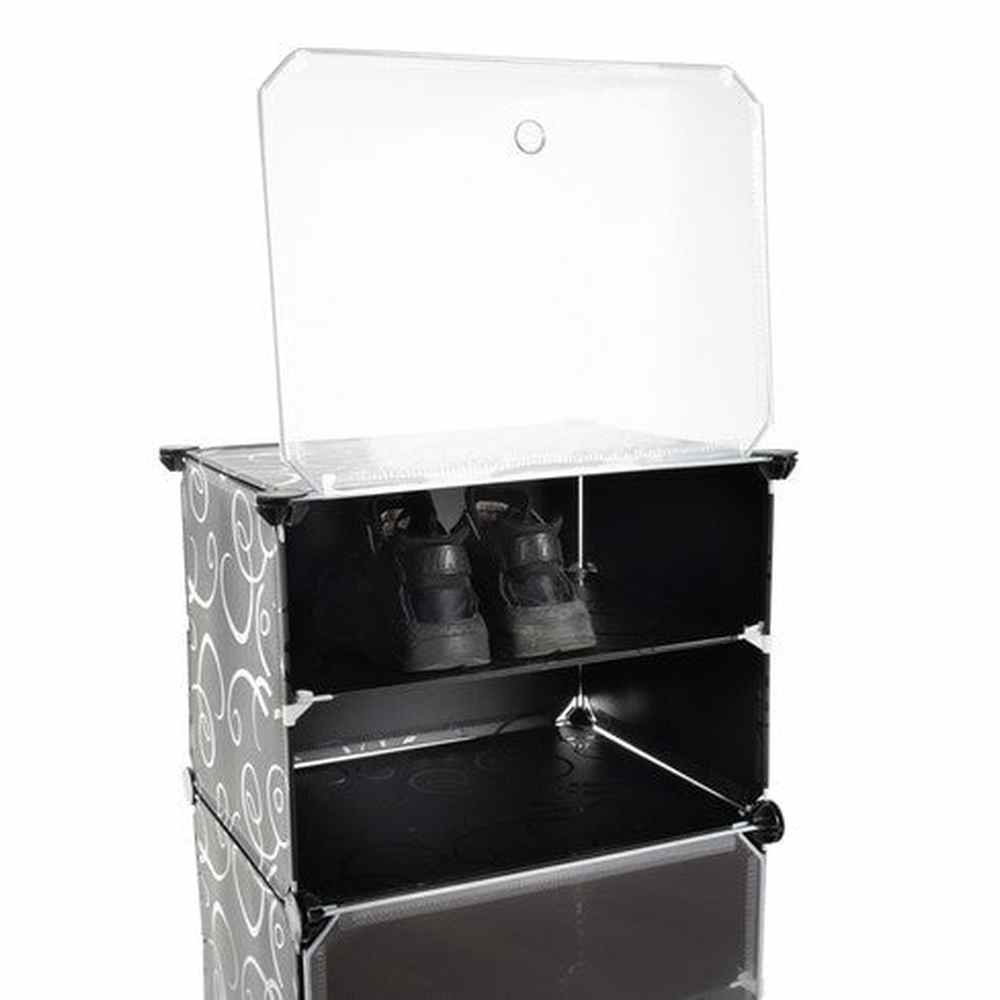 Meuble Range-chaussures modulable - 6 niveaux 12 paires 93X31X44 cm