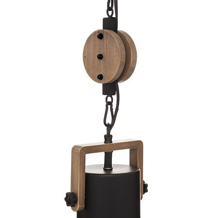 Suspension Silas diam 23 cm métal noir