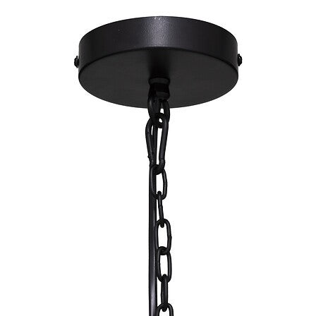 Suspension Silas diam 23 cm métal noir