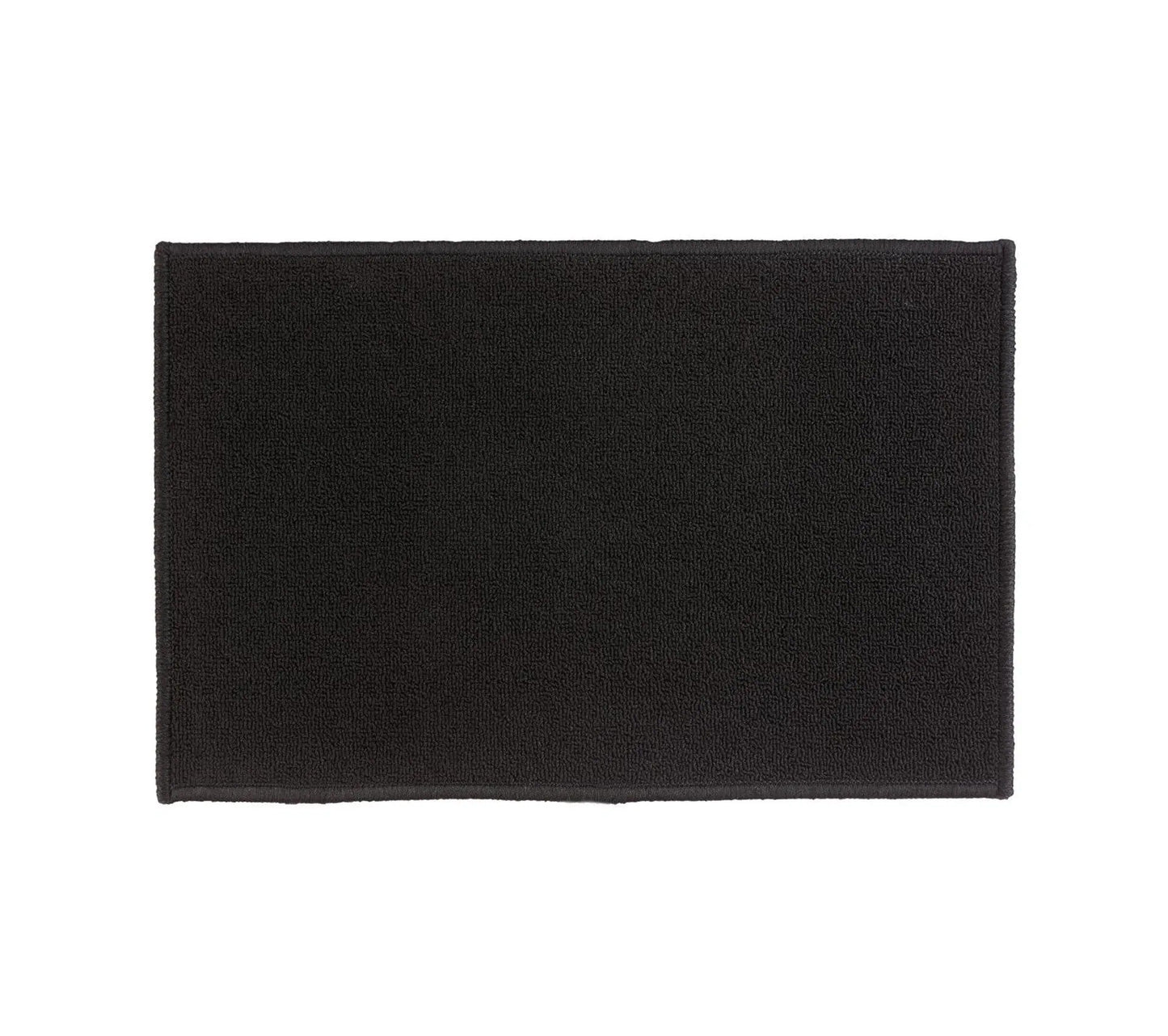 Tapis à Poils Courts Anti-dérapant Noir 40 X 60 Cm