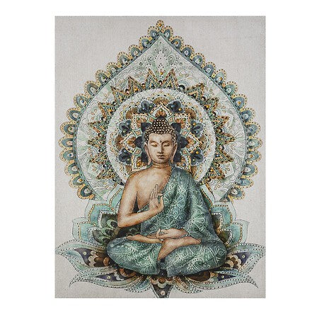 Toile imprimée en relief Bouddha 58 x 78 cm