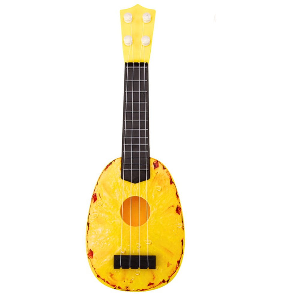 Ukulélé Pour Enfants Mini Guitare 4 Cordes Thème Ananas  15″