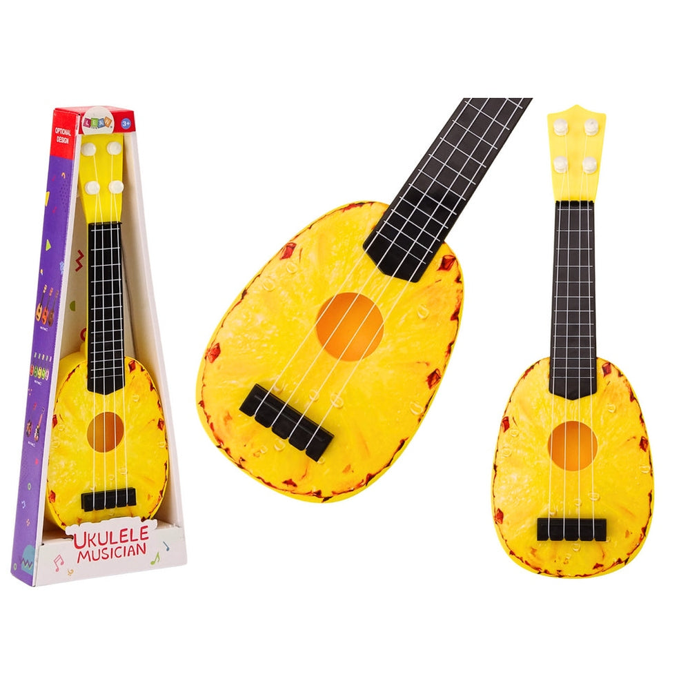Ukulélé Pour Enfants Mini Guitare 4 Cordes Thème Ananas  15″