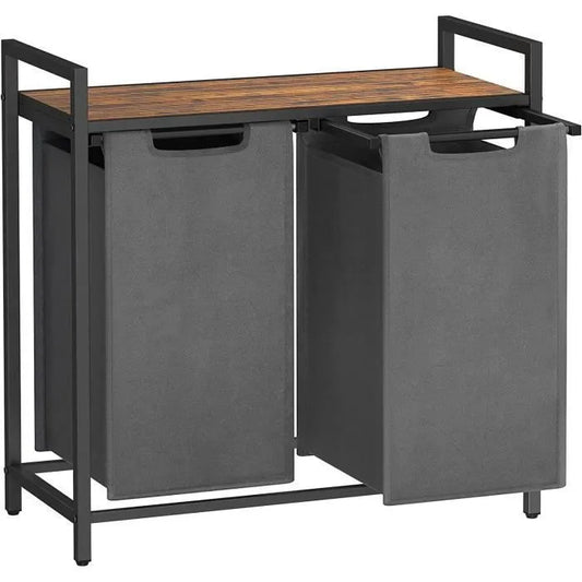 Panier à Linge 2 Sacs en Tissu Oxford